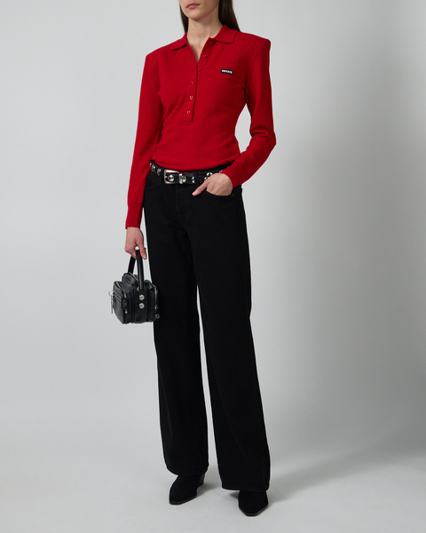Polotröja Wool Longsleeve Red 2