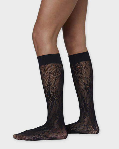 Knee-Highs Rosa Lace Black ONESIZE 1