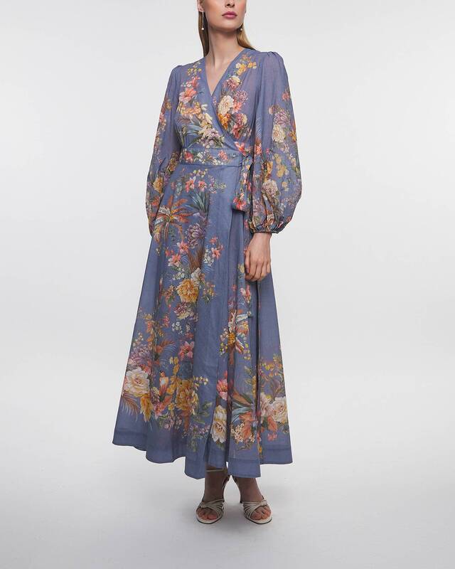 Zimmermann Klänning Tallow Wrap Midi  Flower print 2 (M-L)