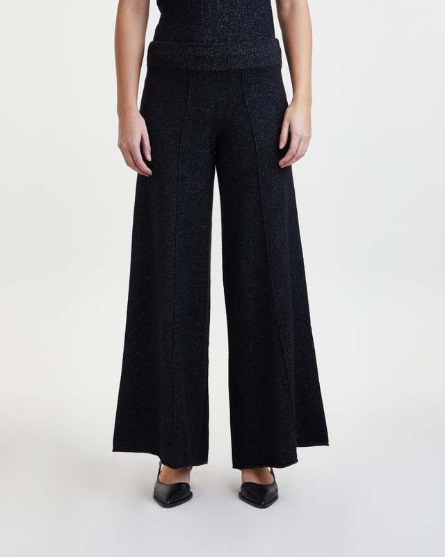 LISA YANG Trousers Ilaria Sparkle Cashmere Black 1 (S-M)