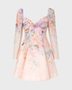 Zimmermann Klänning Dawning Puff Sleeve Mini Multicolor 1 (S-M)