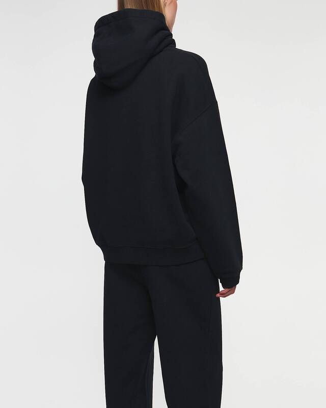 ROTATE Birger Christensen Hoodie Washed Heavy Sweat Svart L