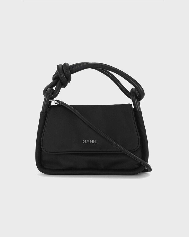 Ganni Bag Knot Flap Over Svart ONESIZE