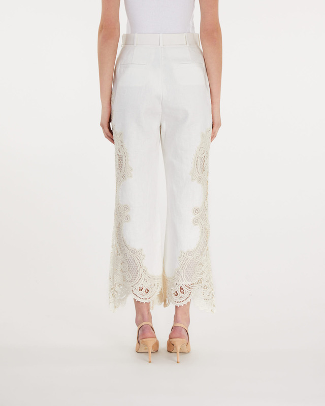 Zimmermann Byxor Laurel Embroidered Ivory cream 3 (L-XL)