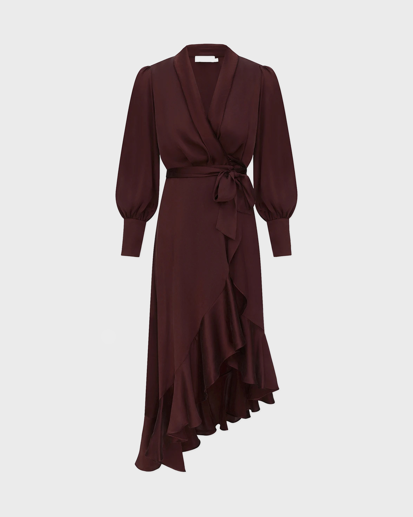 Zimmermann Women's Mahogny Dress Silk Wrap Midi 0 (Xs-S)