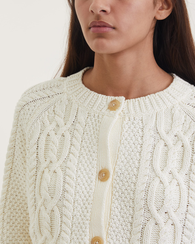 POLO Ralph Lauren Cardigan Aran Knit Creme XL