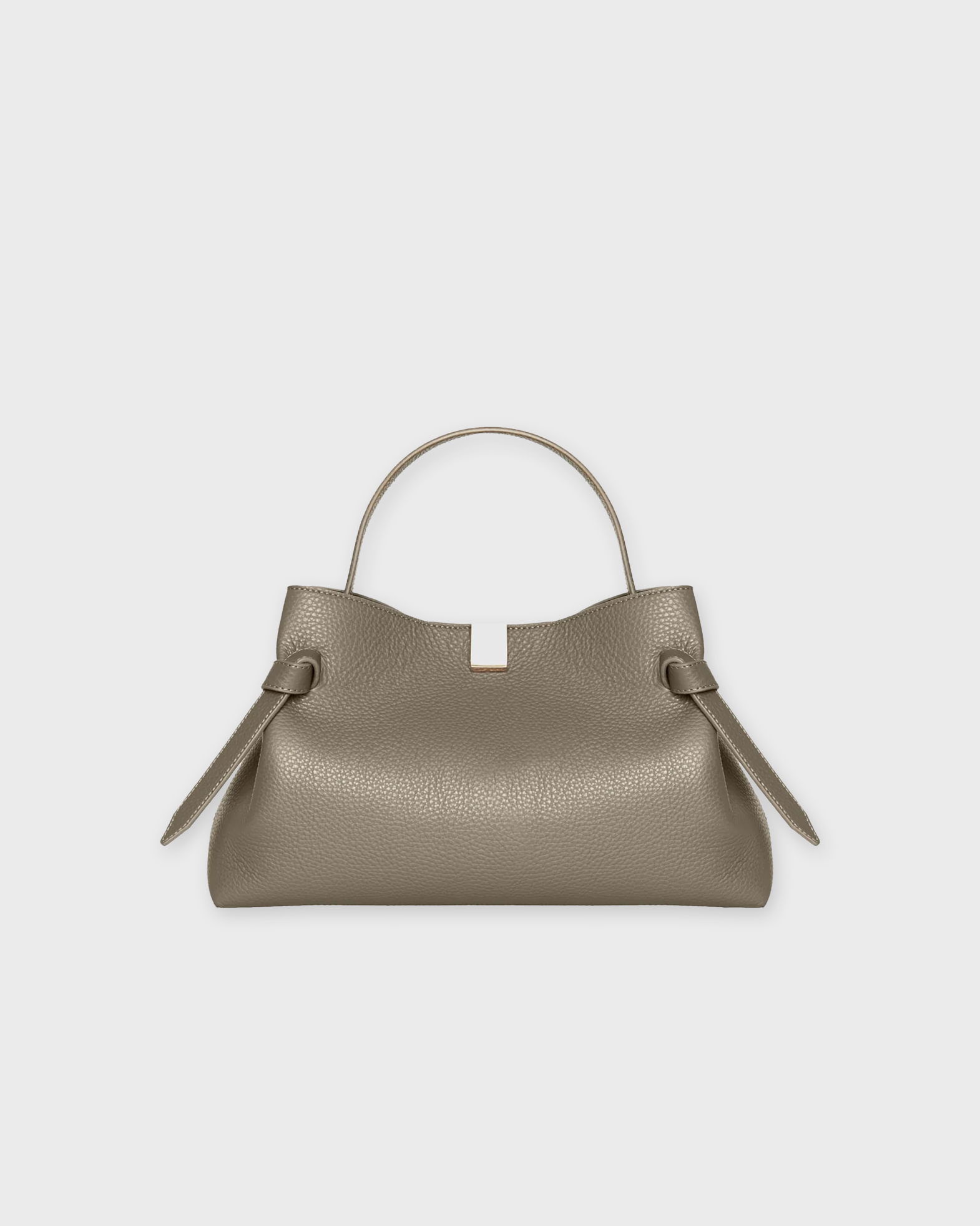 Yuzefi Bag Gyoza Pebble Grain Leather In Gray