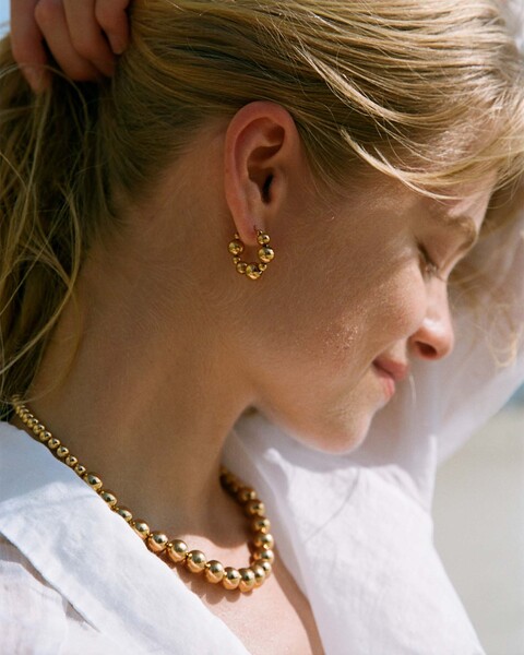 Earring Goldie Hoop Guld ONESIZE 2