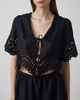 Malina Blouse Estela Broderie Anglais Black 38
