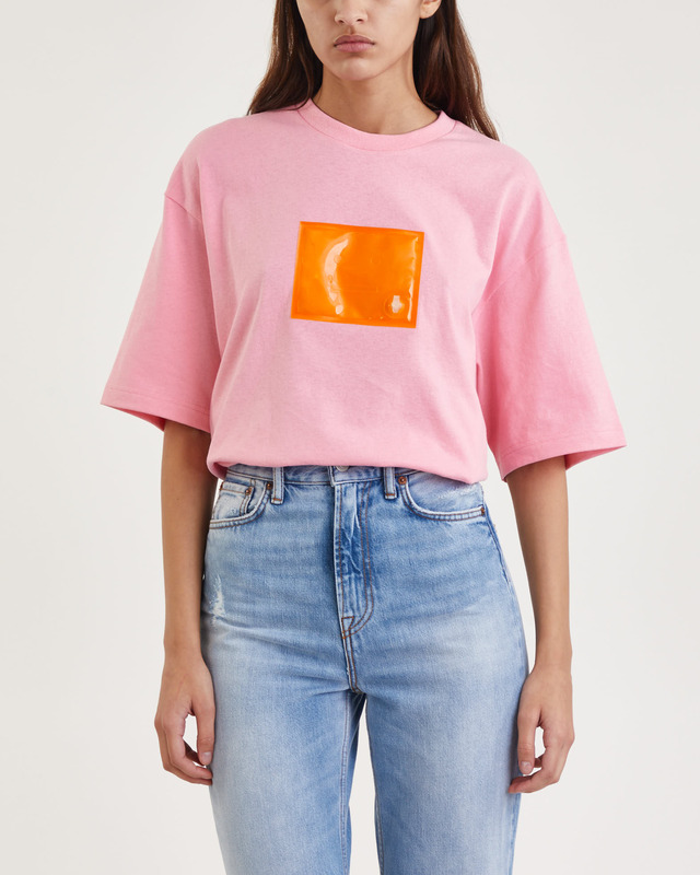 Acne Studios T-Shirt Inflatable Logo Rosa XS