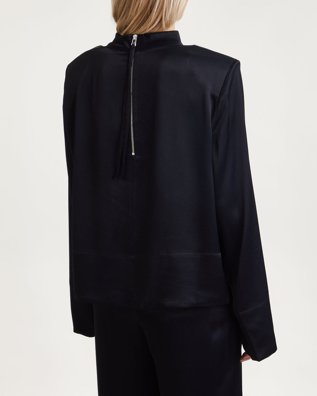 Dagmar Topp Shiny Long Sleeve Svart 40