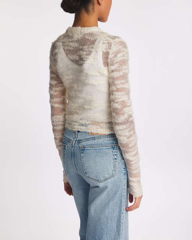 GANNI Kofta Alpaca Mohair Boucle Egret XS
