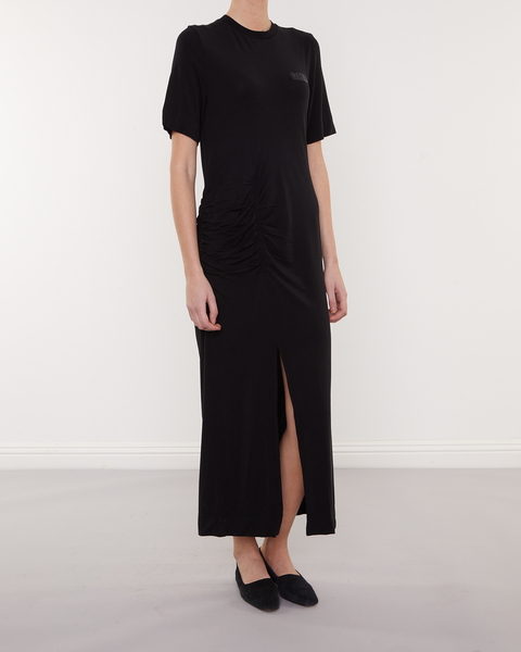 Dress Short Sleeve Maxi  Black 1