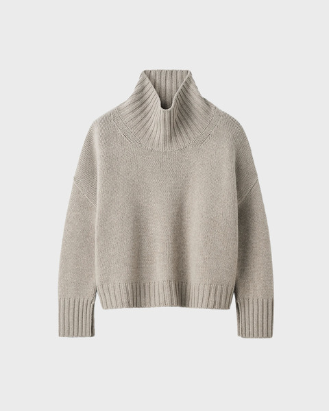 Genser Girlfriend Turtleneck Greige 1