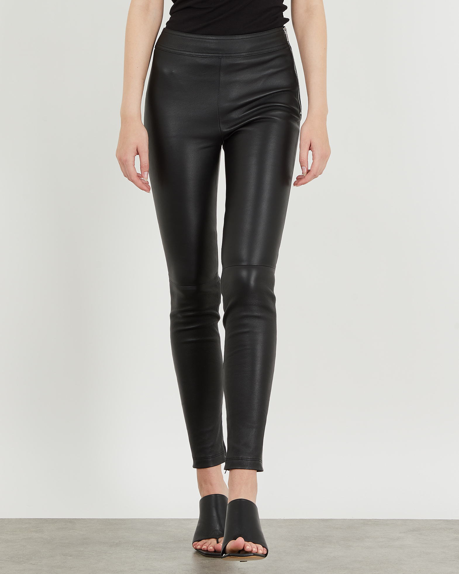 Helmut Lang - Leather Leggings Zip 