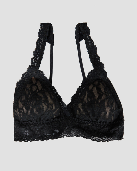 Bralette Lace Padded Crossover Black 2