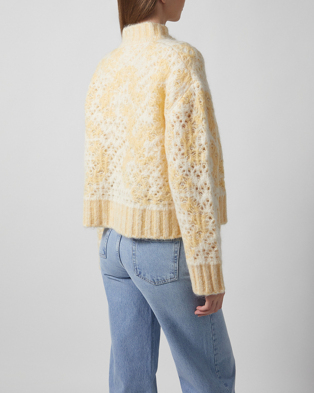 Camilla Pihl Sweater Briana Zip Knit Light yellow M-L