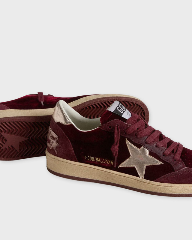 Golden Goose Deluxe Brand Sneakers Ballstar Velver Suede Ruby  EUR 41