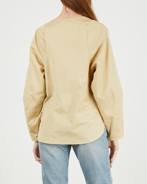 Blouse Shaped V-Neck L/S Popover Gul 2
