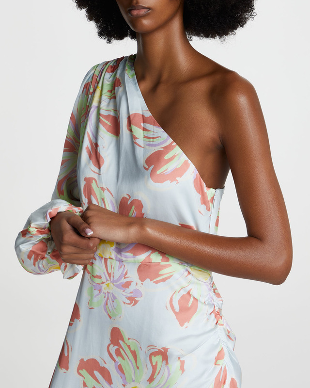 Malina Klänning Joslin One Shoulder Maxi  Blå/orange XL