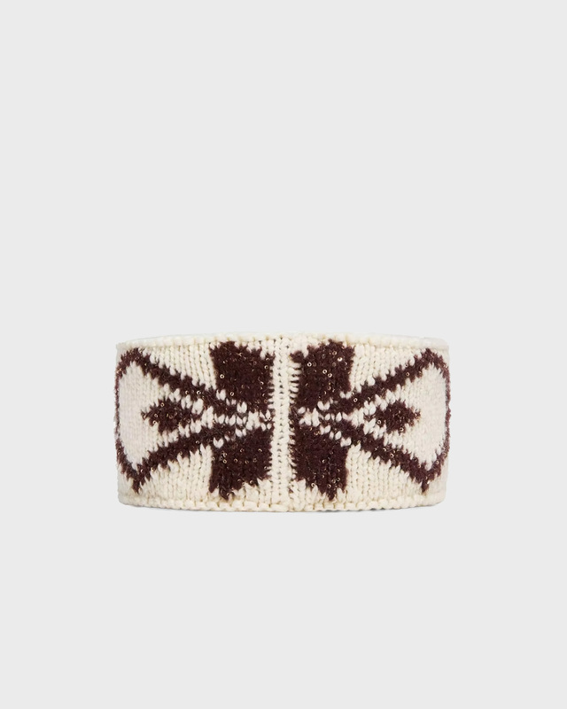 Moncler Pannebånd Jacquard Knit Brown ONESIZE