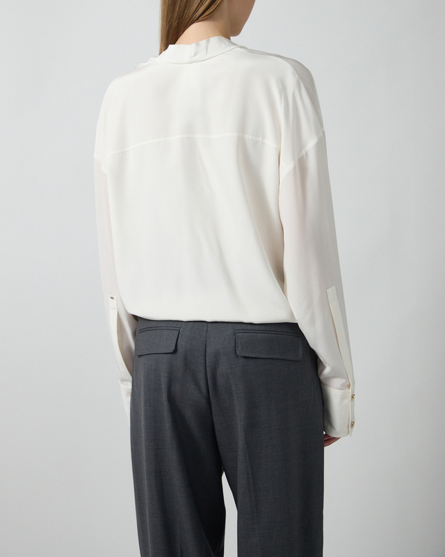 Sportmax Bluse Loose-Fit Pure Silk White IT 38 (EUR S)