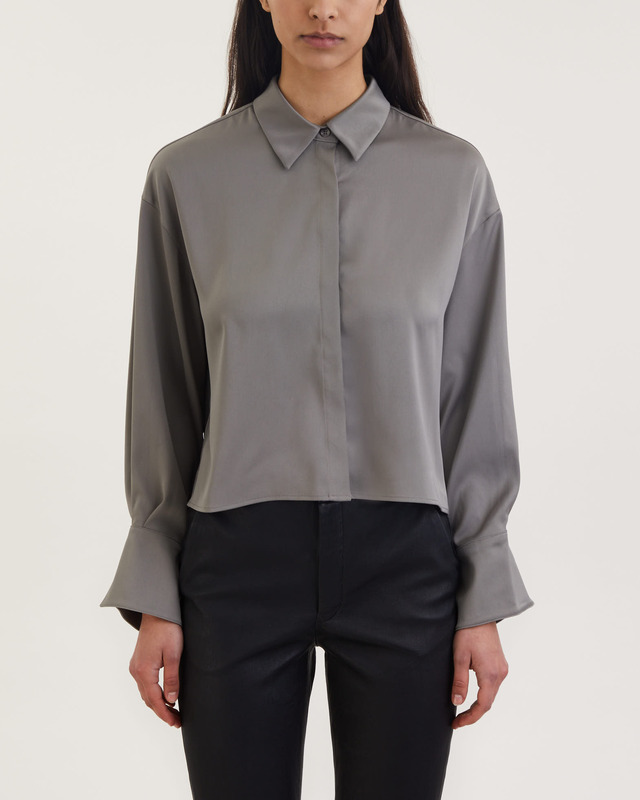 Wakakuu Icons Shirt Cassie Satin Grey XL