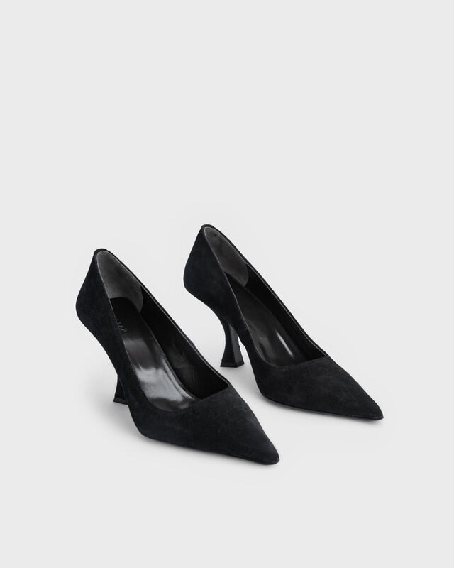 By Far Klackar Viva Black Suede Leather Svart EUR 36