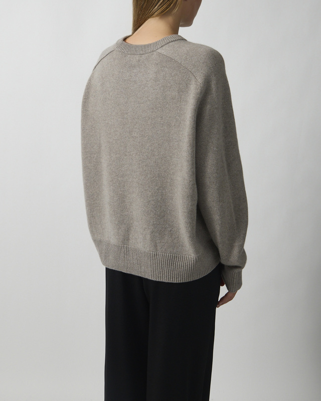Soft Goat Sweater Boyfriend Crewneck Greige S