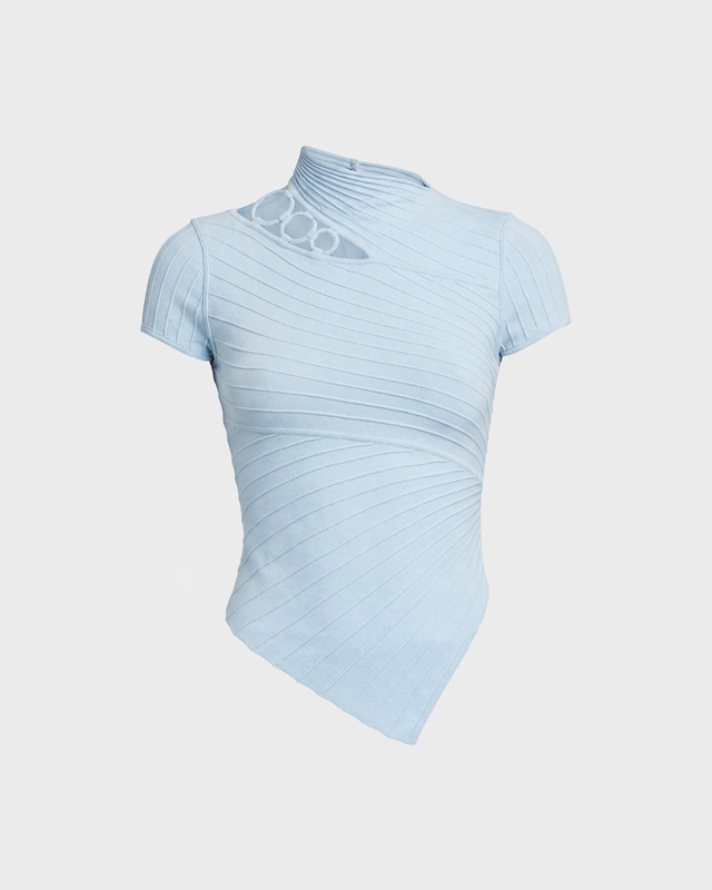 Cult Gaia Top Nessi Light Blue M