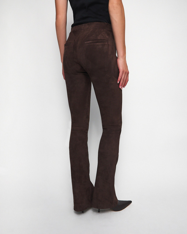 Wakakuu Icons Byxor Izzy Stretch Leather Suede Brun 38