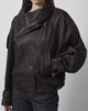 Acne Studios Frakke Cropped Leather Trench Dark Brown 36