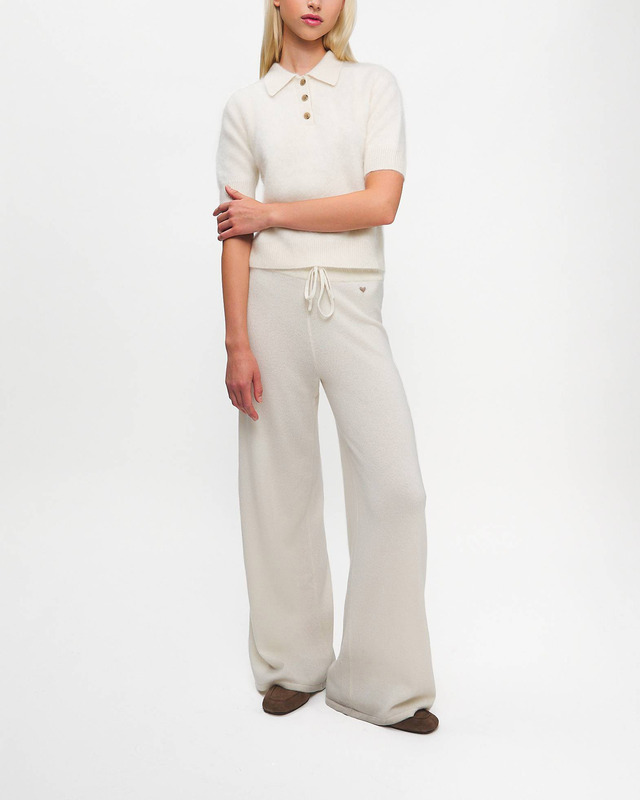 LISA YANG Top Carolyn Cashmere White 0 (XS-S)