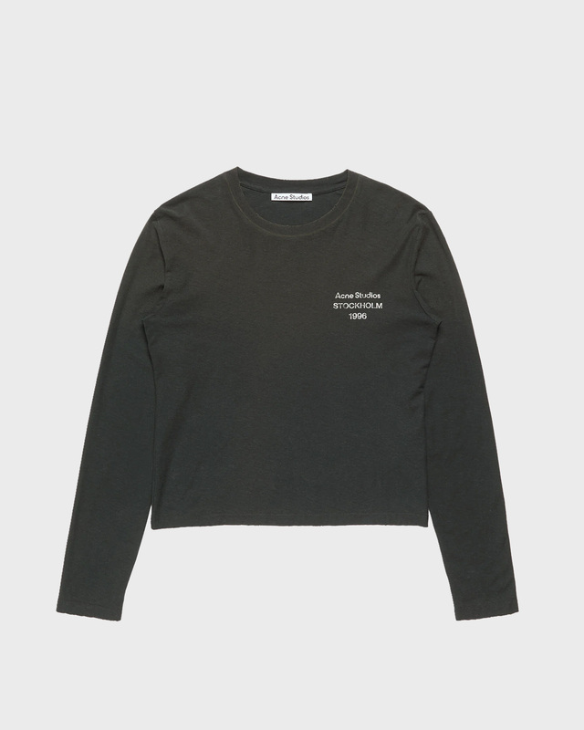 Acne Studios T-skjorte Long Sleeve 1996 Stamp Faded Black L-XL