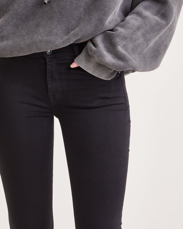 7 For All Mankind Jeans HW Skinny Slim Illusion Luxe Svart 29