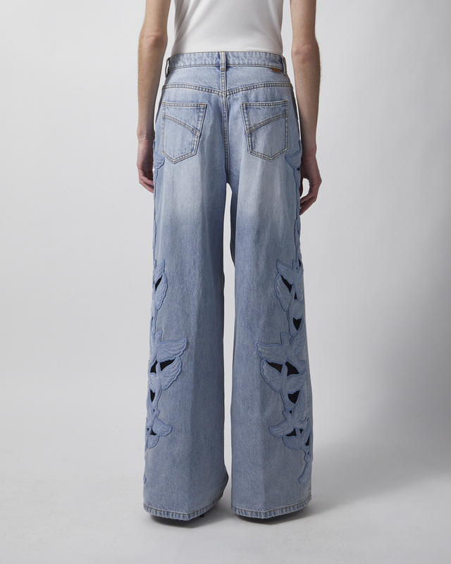 Zimmermann Jeans Alchemy Applique Relaxed Flare Blue/green 26