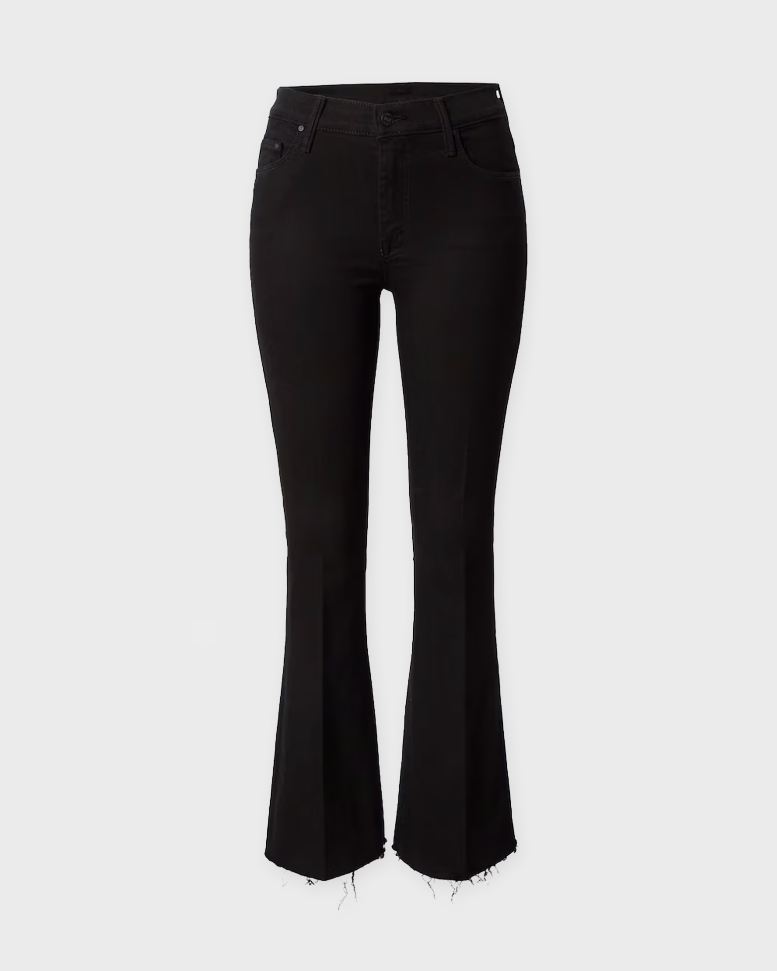 Mother Jeans The Hustler Ankle Fray Black Svart