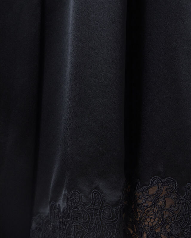 Malina Miniklänning Norea Lace Hem Satin Mini Black 36