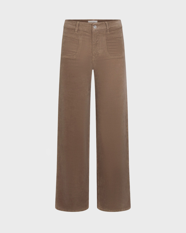 Frame Pants Le Slim Palazzo Modernist Pocket Corduroy Taupe 28