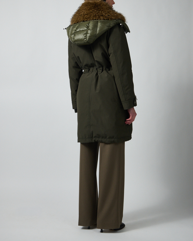 Moncler Parka Halicte Long Mørkegrøn MONCLER 3 (M/L)