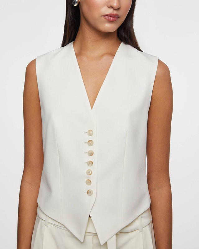 RÓHE Vest Shaped Waistcoat Offwhite 38