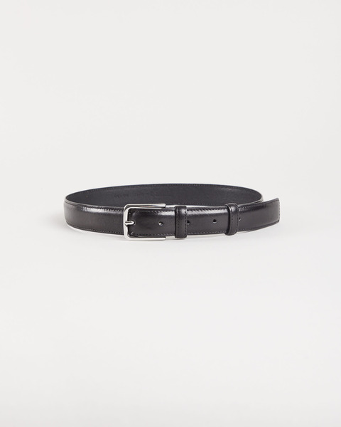 Bälte Classic leather belt Svart/silver 1