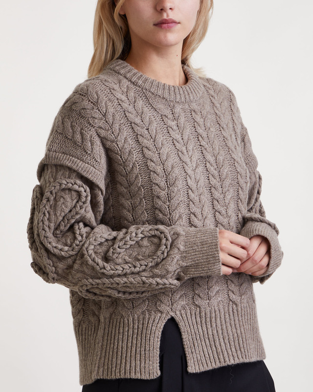 The Garment Tröja Cable Braided Knit Hasselnöt UK 8 (EUR 36)