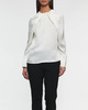 Malina Blus Evie Pleated Neckline Offwhite XL
