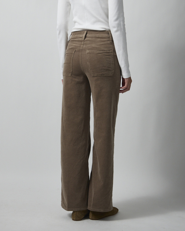 Frame Pants Le Slim Palazzo Modernist Pocket Corduroy Taupe 28