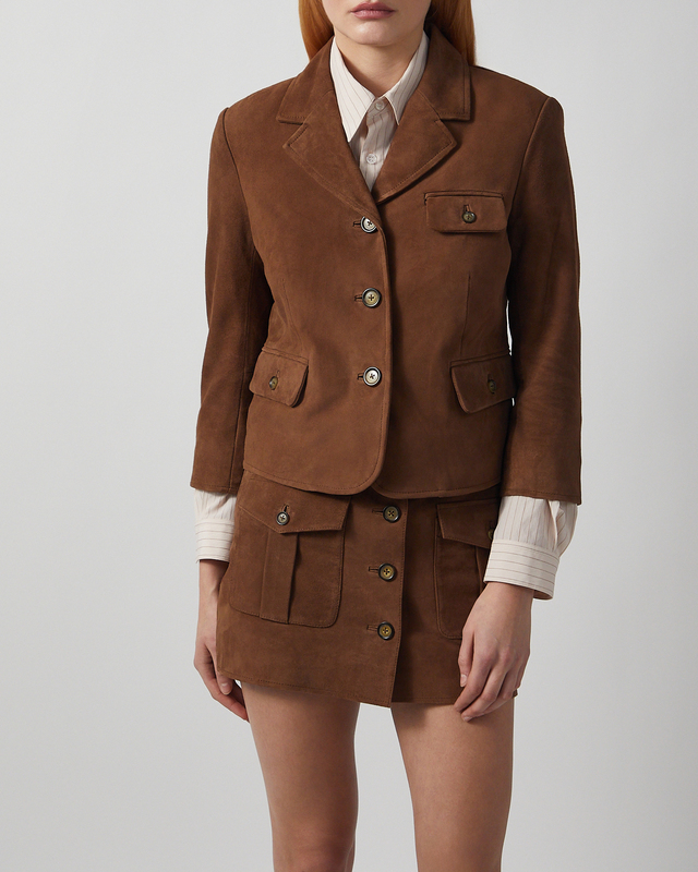 The Garment Jacket Suede Fitted Dark green UK 8 (EUR 36)