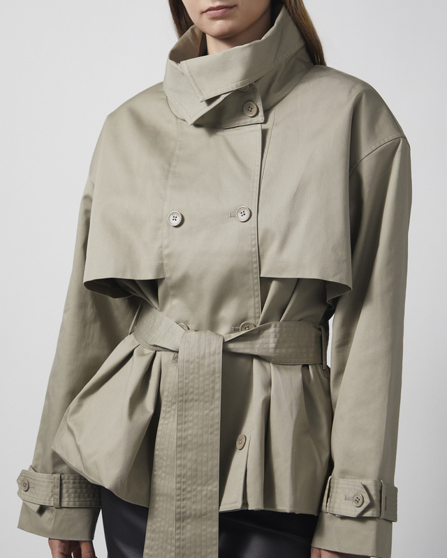 ROTATE  Jacket Short Trench Coat Grey 36