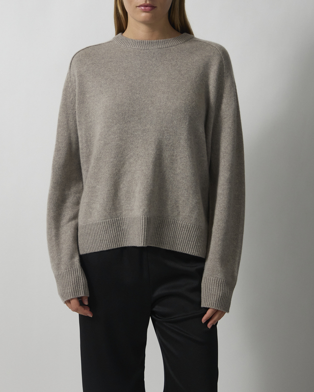 Soft Goat Sweater Boyfriend Crewneck Greige S