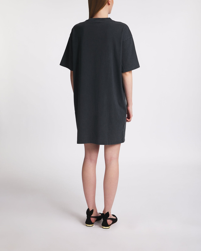 Anine Bing Dress Beth Mini Letterman  Washed black M