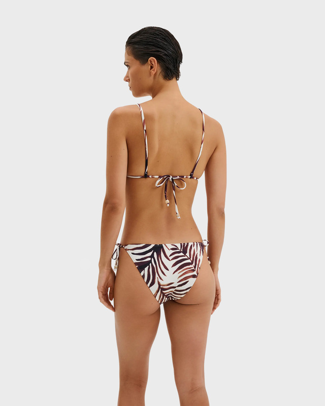 Malina Bikiniunderdel Sanja Beaded Tie White/Brown M